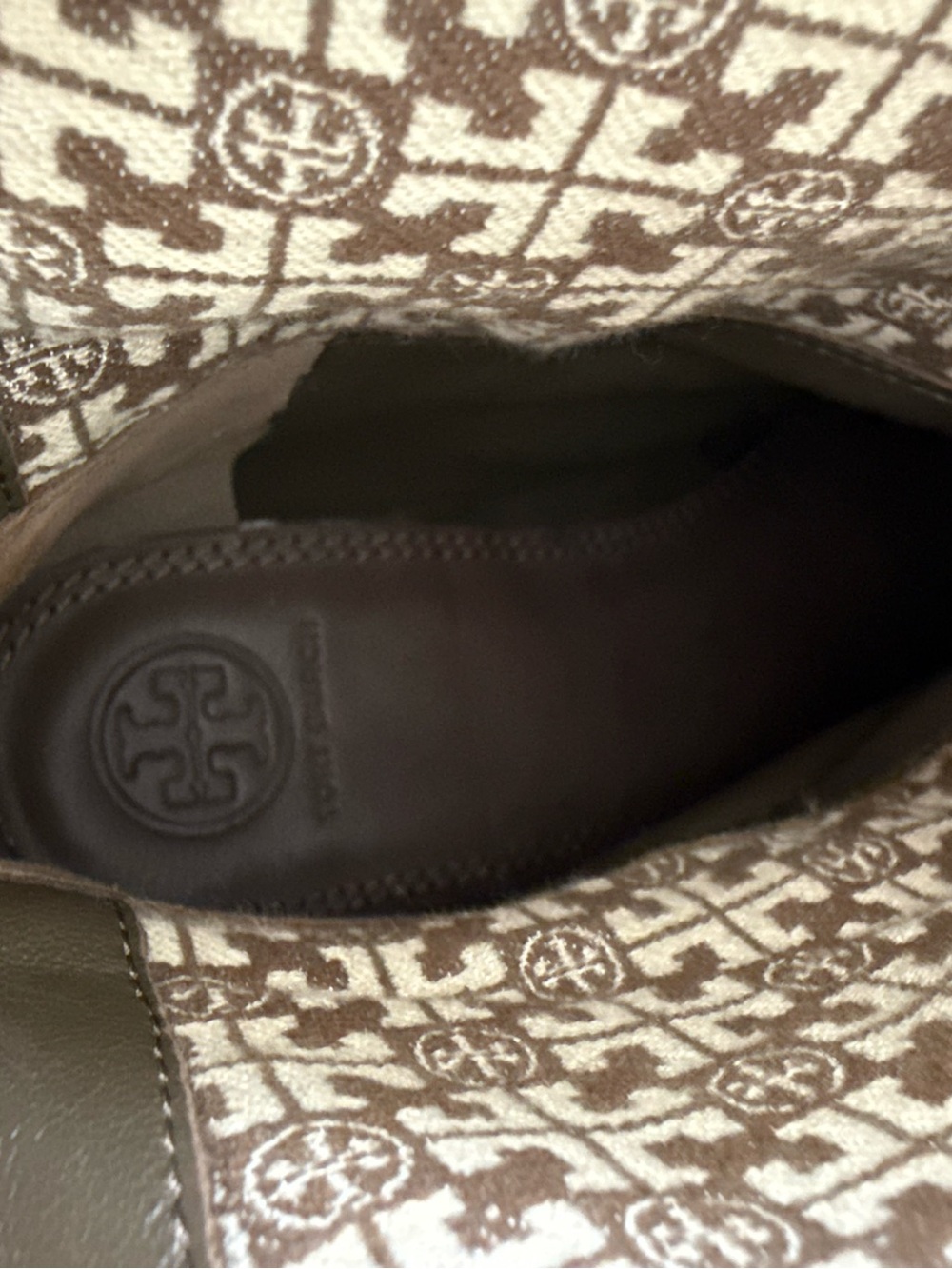 EUC Tory Burch Simone Suede Leather Over The Knee Riding Boots Logo Back Zip - Picture 12 of 14